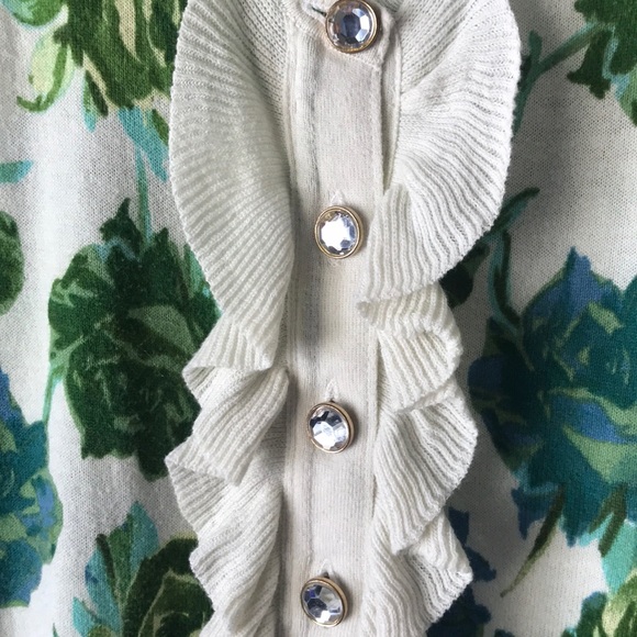 Charlotte Tarantola Rose Print Sweater Top - Picture 4 of 5